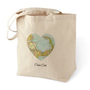 Cape Cod Heart Canvas Tote Bag